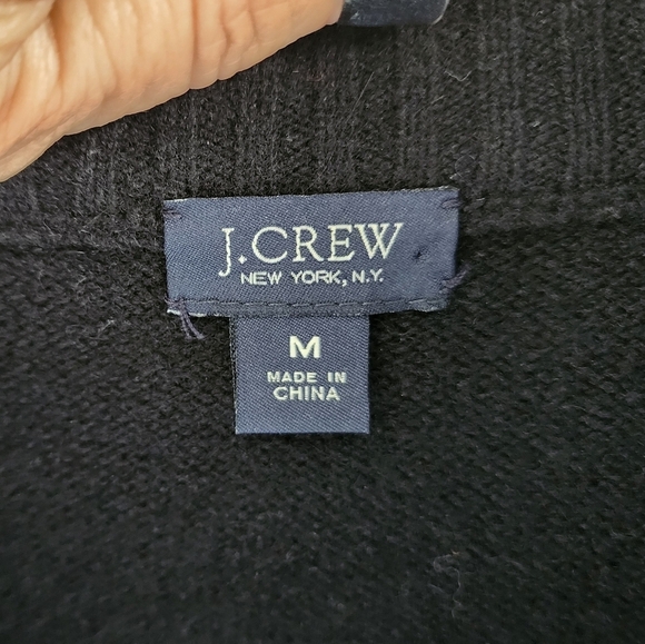 J. Crew Mens 1/4 zip Argyle/ Diamond Pattern 100% Lambswool Pullover Medium - Picture 3 of 9